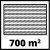 Einhell GC-EM 1600/37 fűnyíró lefedettségi területe: akár 700 m²