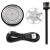 Camry CR9620 lint remover accessories: mesh, blades, USB cable, cleaning brush