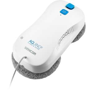 Sencor SRW 6010WH Aquino window cleaning robot, white, angled view - Wiper cleaning tool