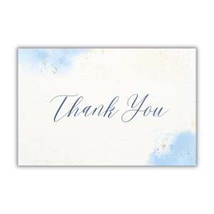 20-piece mini thank you card set, Thank you, blue, 8.2 x 5.4 cm 107439109 - Greeting Card, Invitation