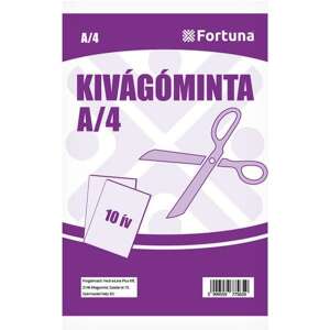 Fortuna A4 Kivágóminta, 10 ív/csomag, színes papír kézműveskedéshez - Fortuna