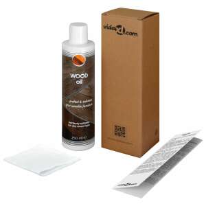 vidaXL Ulei pentru lemn, 250 ml, protejează și îmbunătățește mobilierul din lemn, potrivit pentru toate tipurile de lemn, vine cu o cârpă - Produse de curățare generală