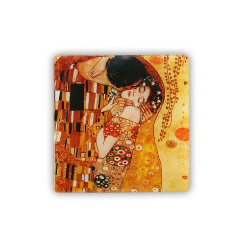 Klimt A csók üveg poháralátét