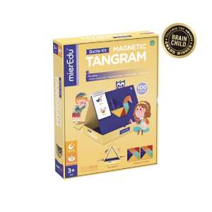 MierEdu Mágneses Tangram Battle Kit, 100 kihívás, kétjátékos játék, fejleszti a térbeli gondolkodást, problémamegoldó képességet, finommotorikát, koncentrációt, 3 éves kortól - MierEdu