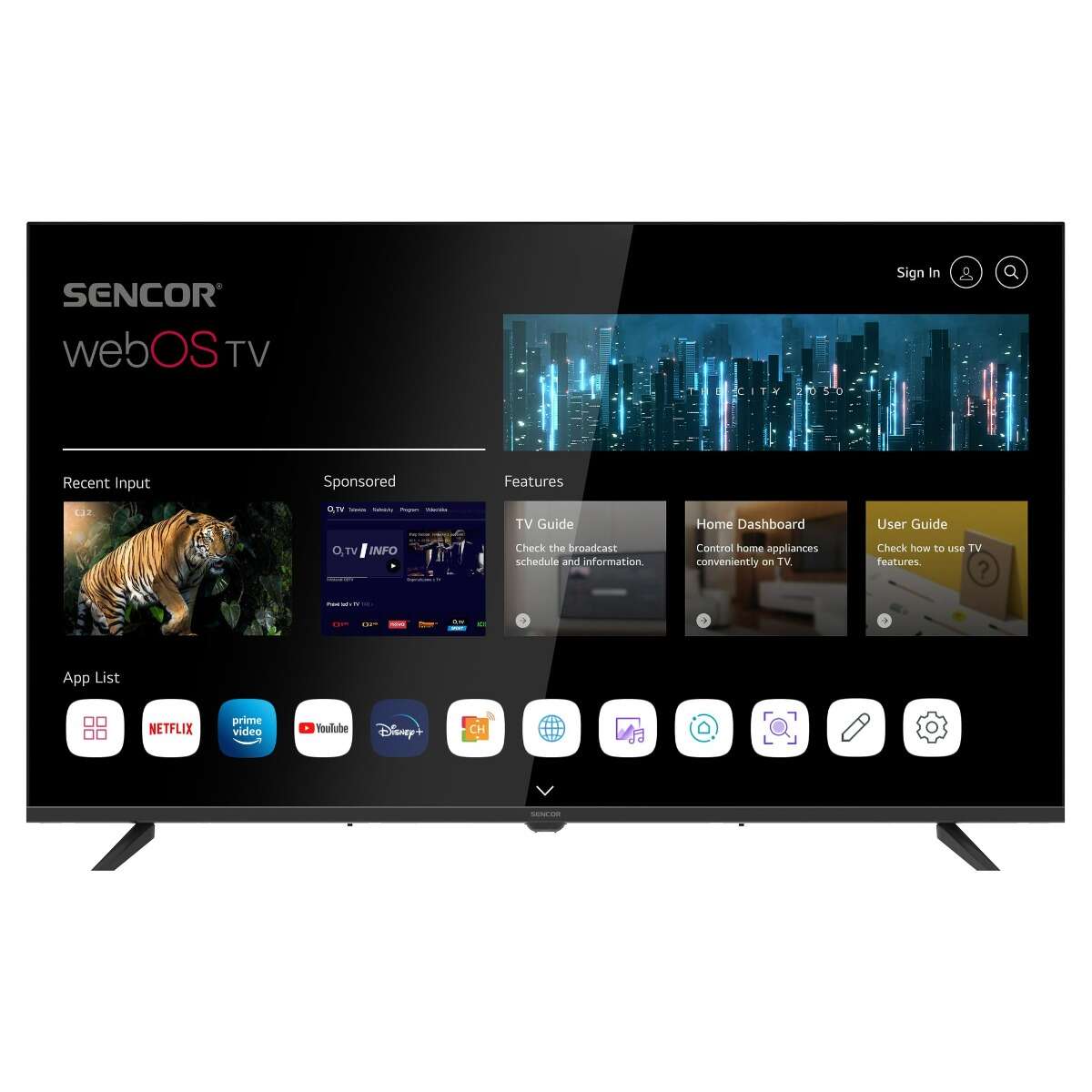 Sencor sle 43us801tcsb 43", 4k uhd, fekete smart led tv
