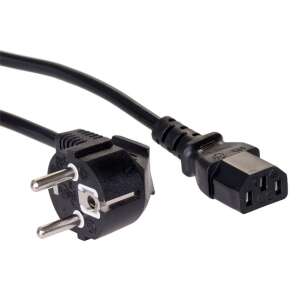 Akyga AK-PC-06C 3 meter PC power cable with CEE 7/7 and IEC C13 connectors - Akyga