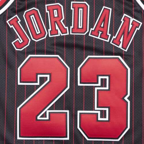 Mitchell & Ness NBA Chicago Bulls 1996 Michael Jordan #23 Authentic Jersey, schwarz und rot, Rückansicht