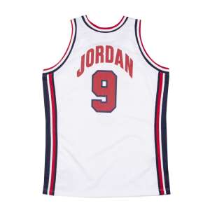 Mitchell & Ness USA Basketball 1992 Michael Jordan Authentic Home Jersey, Fehér, XS méret, Hátulnézet - Kosárlabda mez