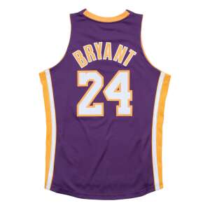 Mitchell & Ness Los Angeles Lakers Kobe Bryant #24 Authentic Jersey, Purple, Back View - Mitchell & Ness