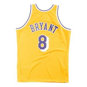 Dres Mitchell & Ness NBA Los Angeles Lakers Kobe Bryant '96-'97 Authentic Jersey, žltá, veľkosť S, pohľad zozadu - Mitchell & Ness