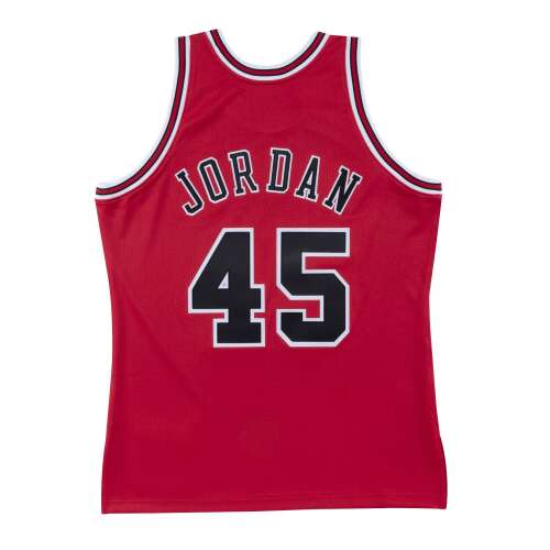 Mitchell & Ness NBA Chicago Bulls Michael Jordan 1994-95 #45 Authentic Jersey, hátulnézet, piros, 4XL