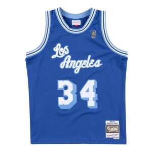Mitchell & Ness Los Angeles Lakers Shaquille O'Neal 96-97 Swingman 2.0 Jersey, Blau, XXL, Vorderansicht - Basketball