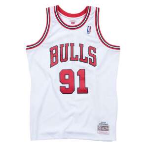 Mitchell & Ness Chicago Bulls Dennis Rodman 1997-98 Swingman Trikot, Weiß, Größe XXL - Sport & Freizeit