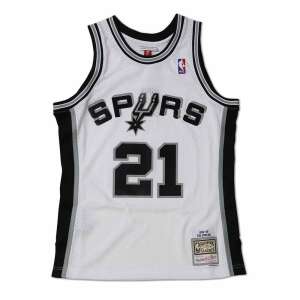 Mitchell & Ness San Antonio Spurs Tim Duncan 1998-99 Swingman Jersey, White, Size XXL - Basketball Jersey