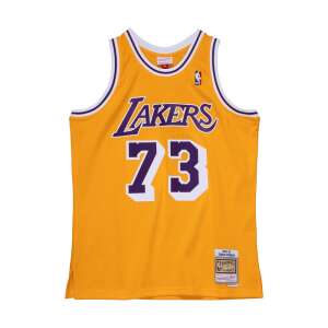 Mitchell & Ness Los Angeles Lakers Dennis Rodman Swingman Jersey, pohľad spredu, zlatý, veľkosť L - Šport a voľný čas