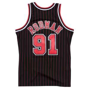 Mitchell & Ness Chicago Bulls Dennis Rodman 95-96' #91 Alt. Swingman 2.0 Jersey, Fekete/Piros, 3XL, Hátulnézet - Kosárlabda mez