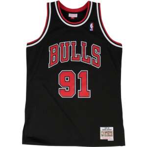 Mitchell & Ness Chicago Bulls Dennis Rodman 1997-98 Swingman 2.0 Jersey, Schwarz/Rot, Größe 3XL - Basketball