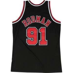 Mitchell & Ness NBA Chicago Bulls Dennis Rodman 1997-98 Swingman 2.0 Jersey, Schwarz/Rot, Größe 4XL - Mitchell & Ness