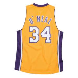 Mitchell & Ness Los Angeles Lakers Shaquille O'Neal #34 Herren Swingman Trikot Gelb XL Rückansicht - Basketball