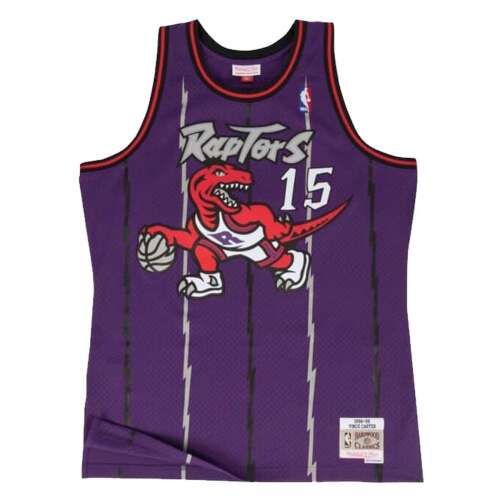 Mitchell & Ness Toronto Raptors Vince Carter 98-99' #15 Swingman 2.0 Jersey, lila kosárlabda mez, elülső nézet