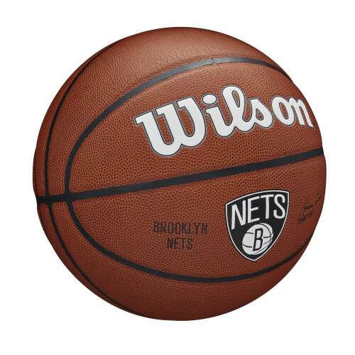 Wilson NBA Team Composite Brooklyn Nets kosárlabda, barna kosárlabda Brooklyn Nets logóval