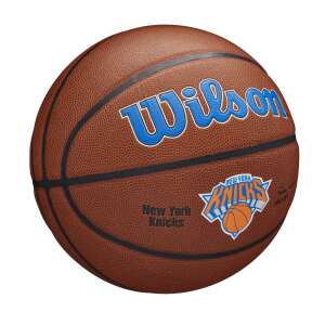 Wilson NBA Team Composite Basketball, Größe 7, braun, New York Knicks, schräger Blick - Wilson
