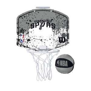 Wilson NBA Team Mini Hoop San Antonio Spurs Basketball Backboard, Grey - Wilson Basketball, Hoop, and Equipment