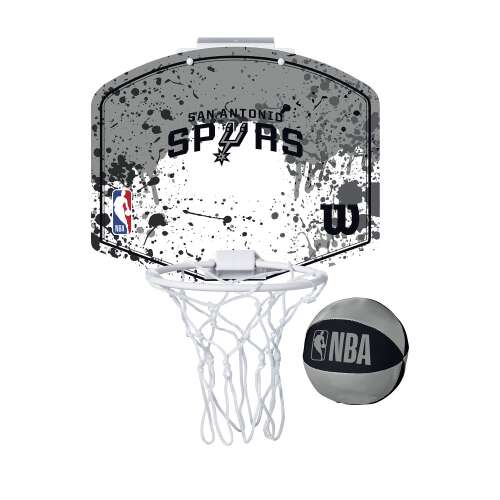 Wilson NBA Team Mini Hoop San Antonio Spurs Basketball Backboard, Grey