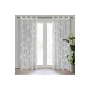 Eurofirany Helen mintás dekor függöny fehér színben, 140x260 cm, ablakon lógva - Függöny