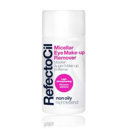 RefectoCil Micellar Eye Make-up Remover, sticlă de 150ml, non-gras, întărește genele, elimină machiajul ochilor