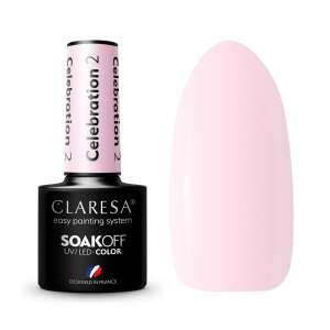 Claresa Celebration 02, rosa Gel-Lack, Soak-Off UV LED Farbe, leichtes Lackiersystem - Gel-Lack