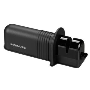 Fiskars Solid Knife Sharpener, black, angled view - Knife Sharpener