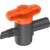 Gardena MD Control Valve, black and orange, close-up