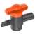 Gardena MD Control Valve, black and orange, close-up