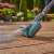 Gardena AquaBrush Universal 04/18V P4A cordless cleaner with battery, cleaning wooden terrace