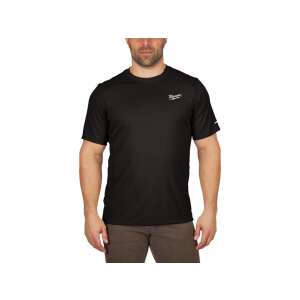Milwaukee schwarzes technisches T-Shirt mit kurzen Ärmeln für Herren - Arbeiter-T-Shirt