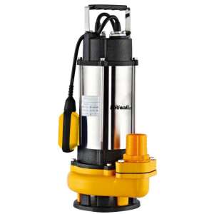 Pompa submersibilă Riwall RESP 750 INOX, 750W, din oțel inoxidabil, pentru apă curată și murdară, ape uzate, piscine, fose septice, puțuri, șantiere de construcții - Pompe submersibile