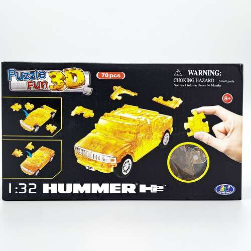 Hummer H2 3D kirakós játék 1:32 méretarányban, 70 darabos, összeszerelve, Happy Well márka - 3D puzzle