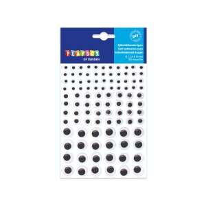 PlayBox of Sweden 100 piece self-adhesive googly eyes craft supplies in 3 sizes - Playbox