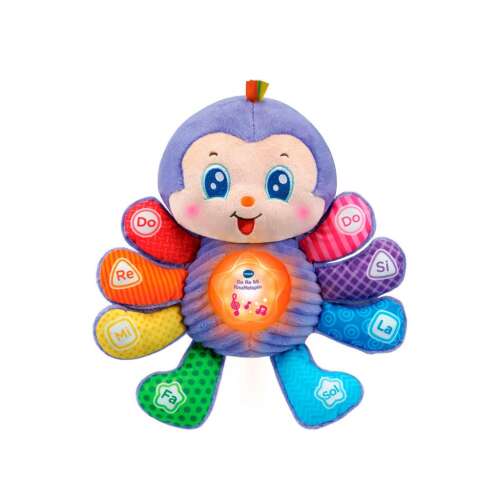 VTech Do Re Mi Zenei Pókoka Plüss Játék, Lila és Szivárvány, Interaktív Tanuló Játék Csecsemőknek
