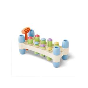 Jucărie Quercetti Play Eco Peggy Hammer, o jucărie colorată și educativă pentru bebeluși, fabricată din materiale reciclate - Premergatoare, Premergatoare și Jocuri de dezvoltare pentru copii mici