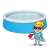 Bestway Fast Set inflatable pool, 152cm diameter, blue, cartoon character