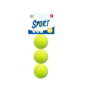 3er Pack gelber Tennisbälle - Tennis
