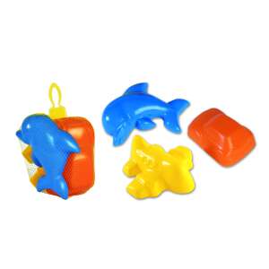 Homokozó forma szett 3 darab, autó, repülő és két delfin - Homokozó játék