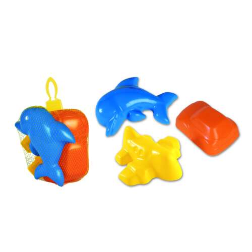 Homokozó forma szett 3 darab, autó, repülő és két delfin