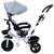 Side view of Funfit Kids Twist Grey and White Tricycle