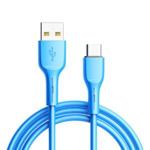 Type C USB cable, blue, 1 meter, QC 3.0 fast charging, 2.4A, durable silicone - USB Cable