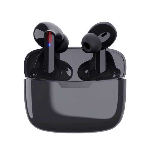 Fekete Bluetooth fülhallgató AIR Pro TWS I20 töltőtokban 