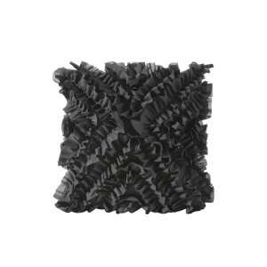 Fekete díszpárnahuzat, 45x45 cm, Mirena - Párnahuzat