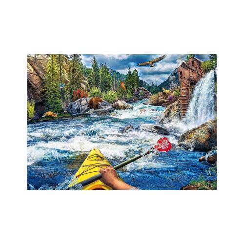 Ravensburger 1000 darabos puzzle egy kajakossal a fehér vízi folyón - Ravensburger